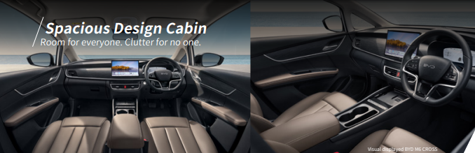 Kabin luas BYD M6 DM untuk keluarga